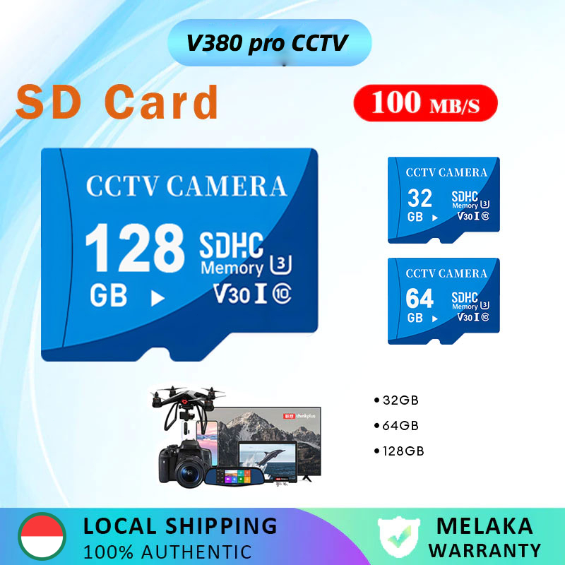 V380 High Endurance V30 U3 Class 10 microSD™ with Adapter 32GB/ 64GB/ 128GB/ 256GB/ 512GB Max R: 100