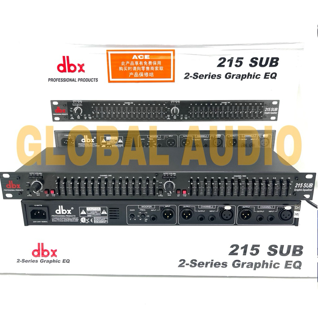 Equaliser DBX 215 SUB / 131 SUB 2serial Graphic EQ dbx 215/131 sub Grade A ( Bisa COD )