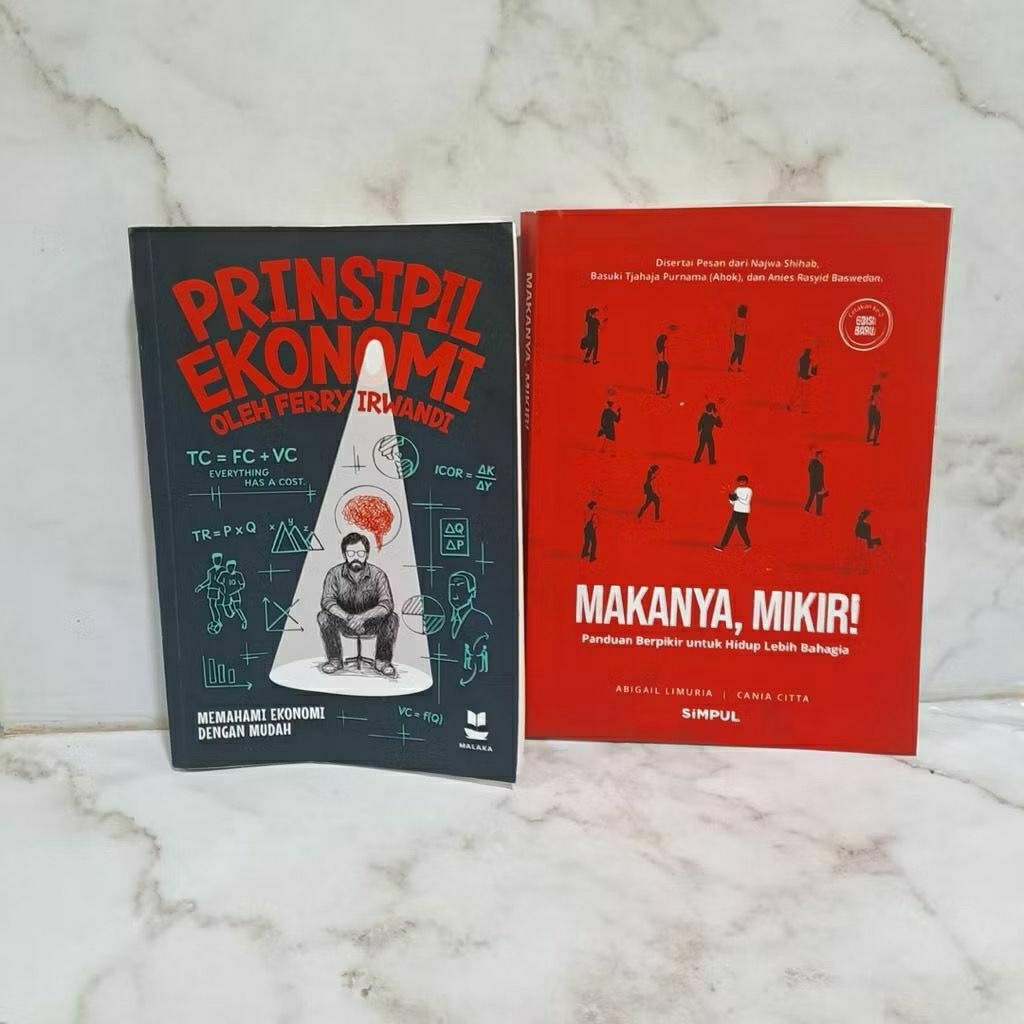 Paket 2 Buku- Prinsipil Ekonomi & Makanya Mikir  Berpikir Untuk Hidup Lebih Bahagia