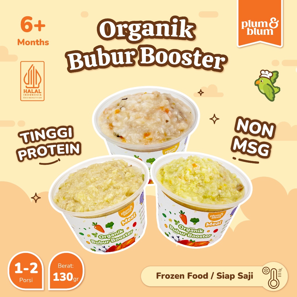 Plum & Blum Bubur Bayi Organik Siap Santap Mpasi - 1 Cup