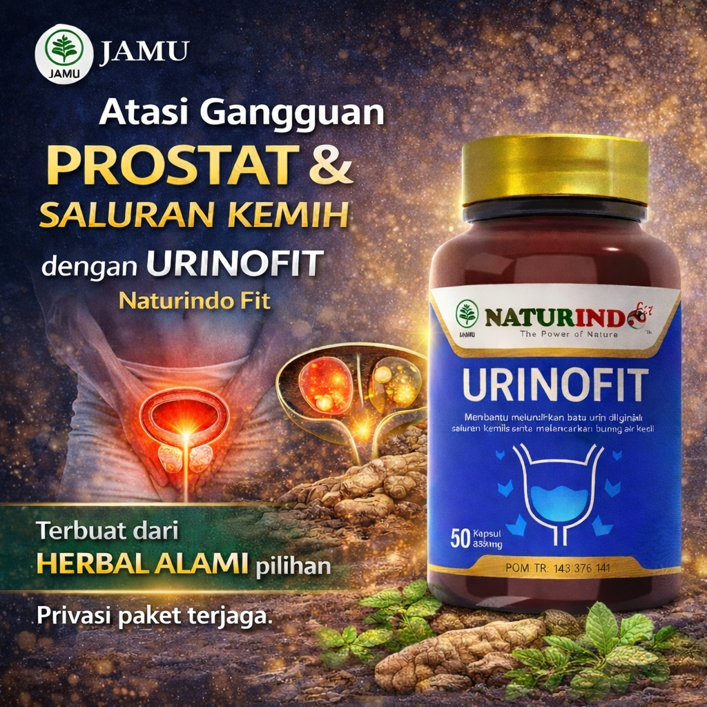 URINOFIT Naturindo Fit  Herbal Jamu Prostat & Saluran Kemih Bantu Melancarkan BAK