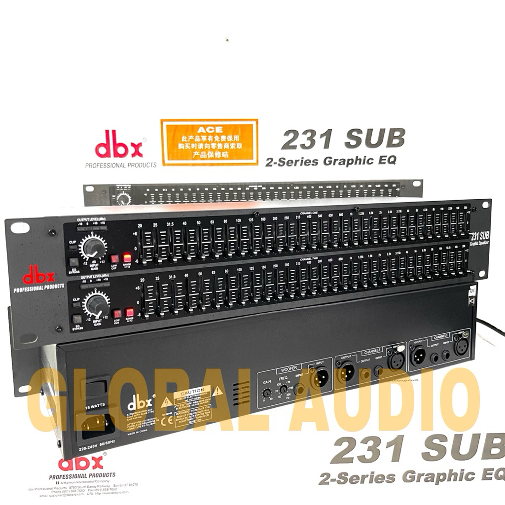 Equaliser DBX 231 Sub Output Subwoofer Grade A Equalizer Dbx231 Plus 2Series Graphic EQ Dbx 231Sub M