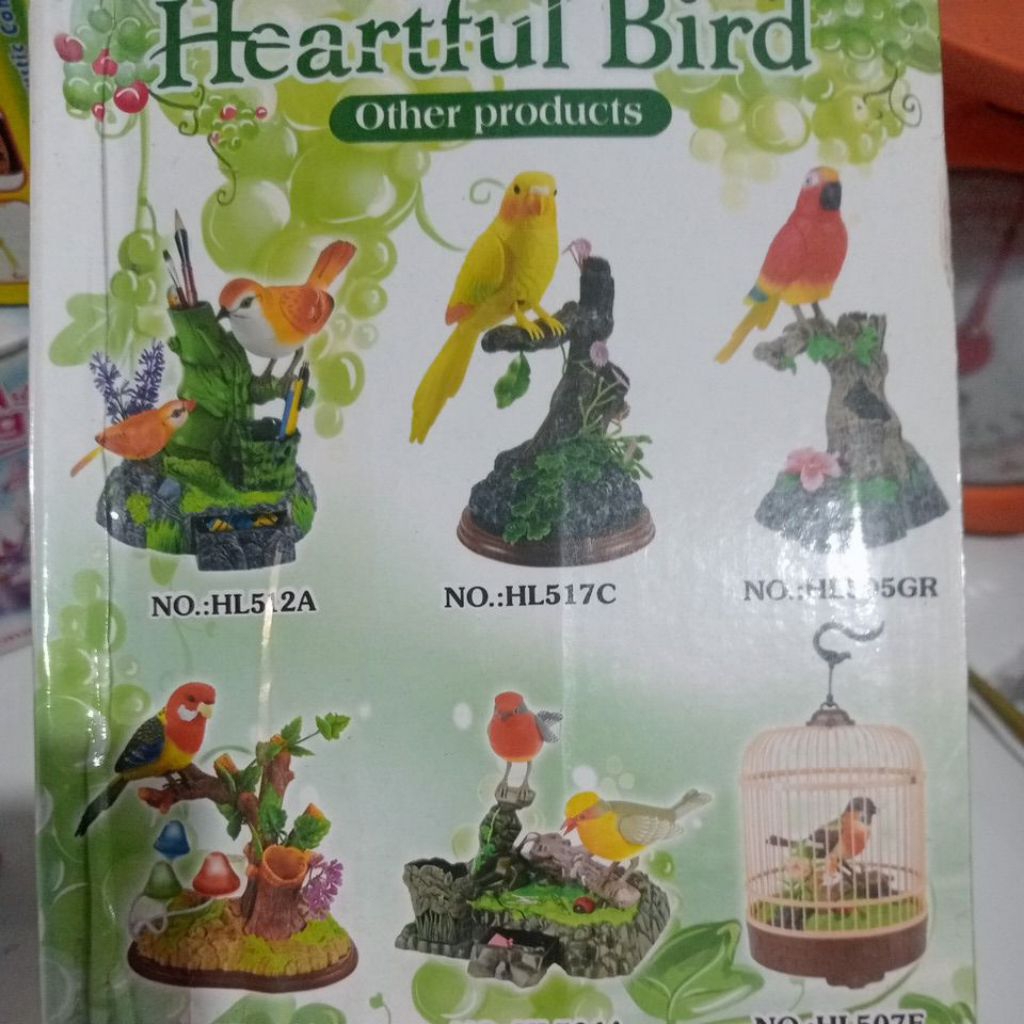 mainan burung dalam sangkar,heartful bird