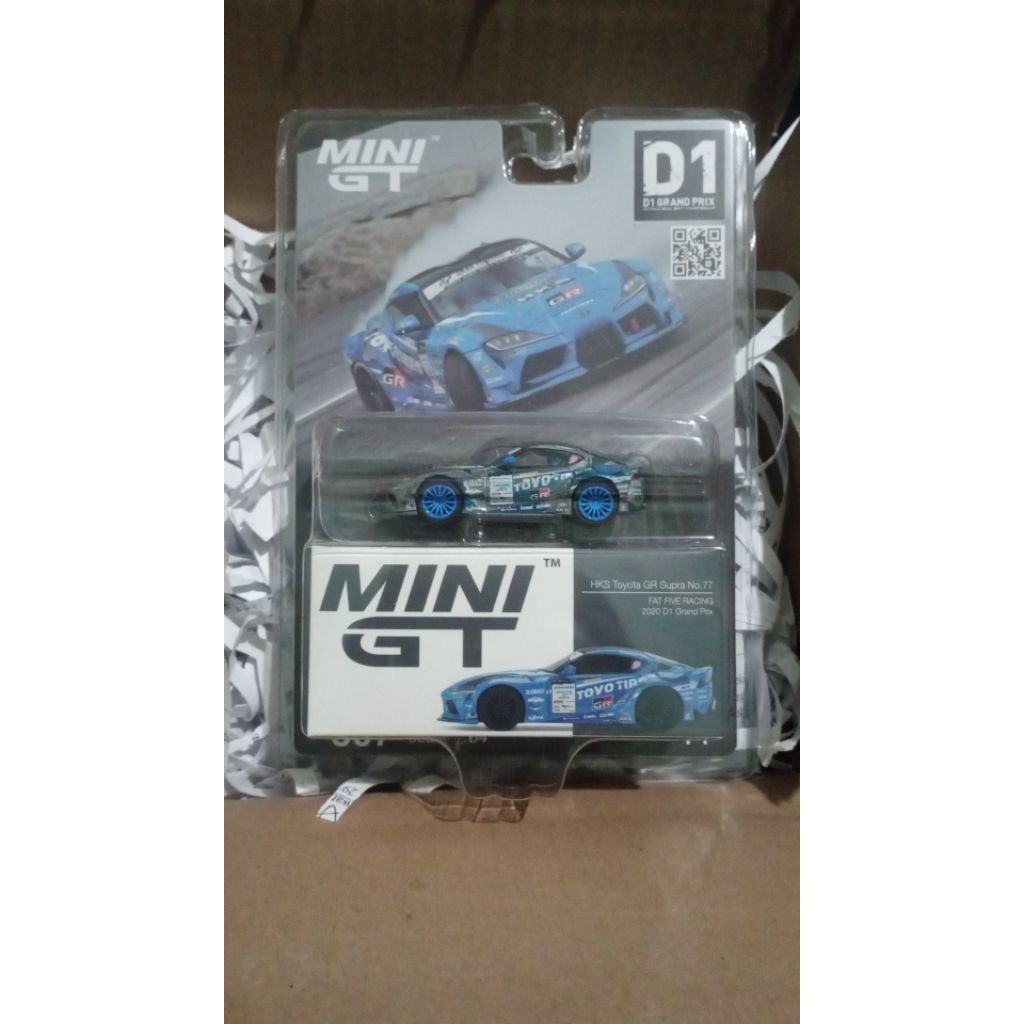 CHASE CAR Mini GT D1 Supra HKS Toyo Tires BLISTER SEGEL mulus