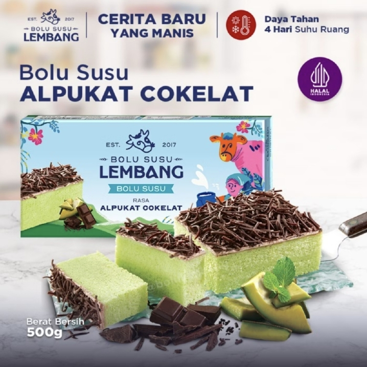 Bolu susu lembang alpukat cokelat premium (Bisa ke luar kota,luar P.jawa)