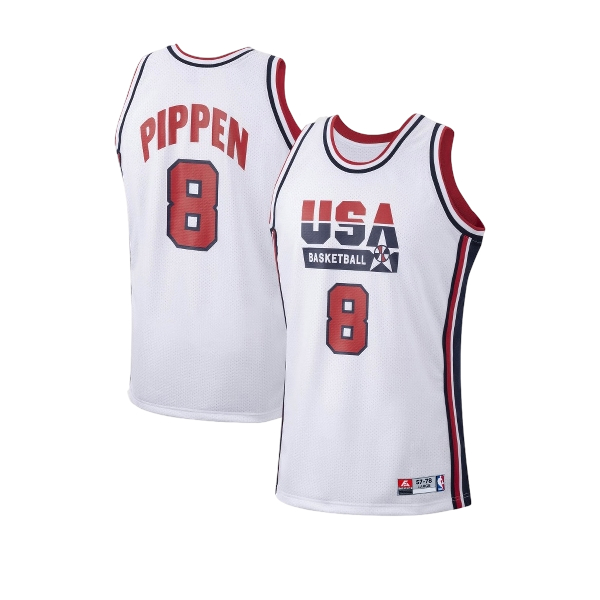 JERSEY BASKET PIPPEN #8 USA TEAM 92 PUTIH