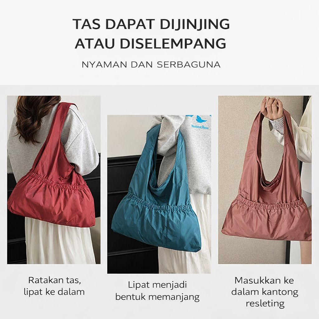 GROSIRAN OMYGOOSE Tas Belanja Lipat Jumbo Shopping Bag Tas Lipat Besar TFW 0295