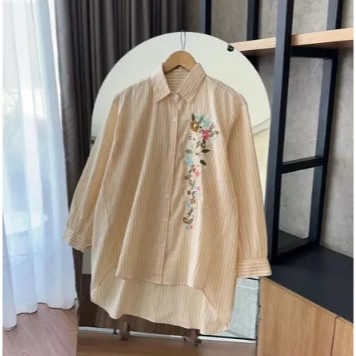 HANAKO 580 | Kemeja Kuning Soft Wanita Katun