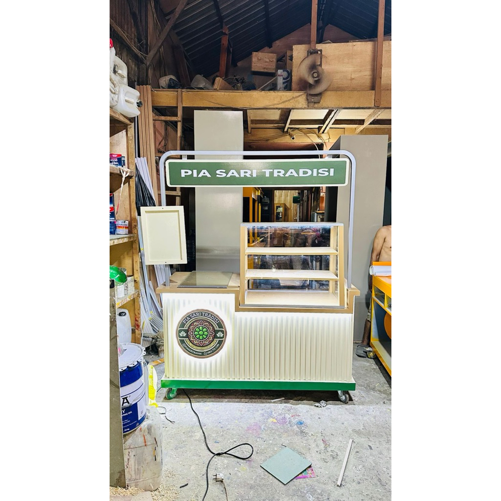 GEROBAK DISPLAY UNTUK BAZAAR,PAMERAN, EVENT , BOOTH MAKANAN ATAU MINUMAN COC UNTUK DIAPLAY PAMERAN D