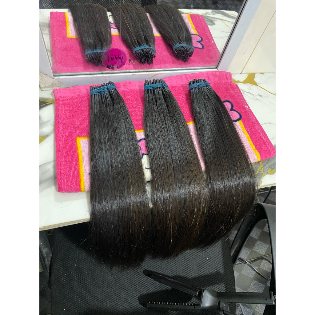 rambut sambung 50cm 100helai asli