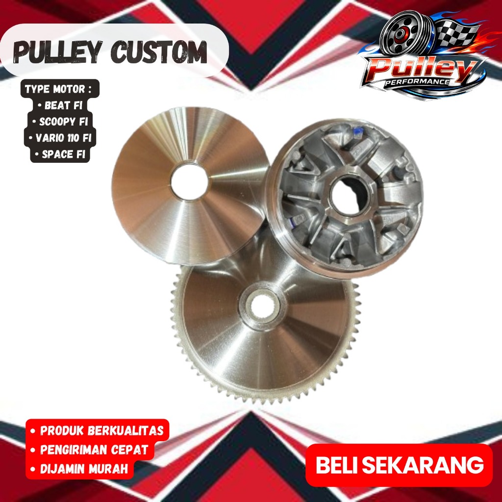 PULLEY RUMAH ROLLER FULL BUBUT Beat Fi, Scoopy Fi, Vario 110 Fi, Starter Kasar