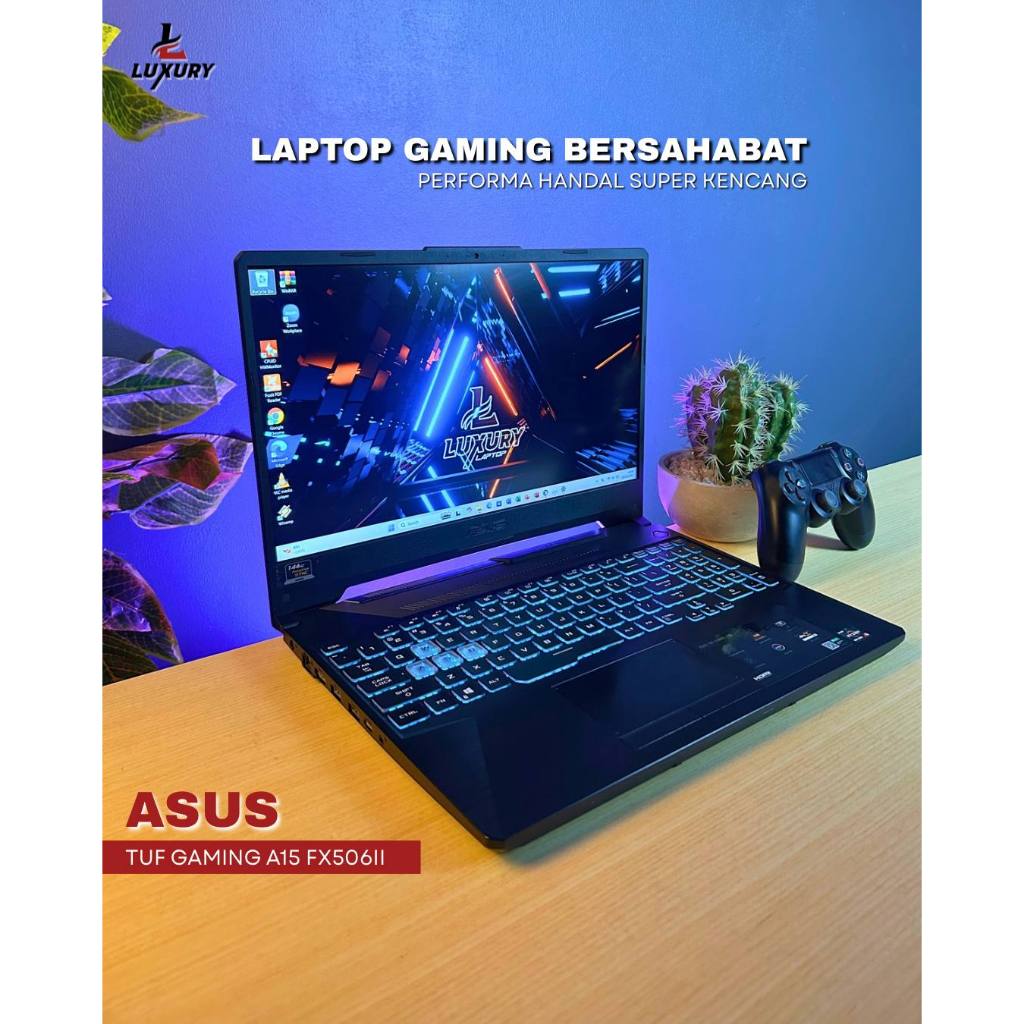 LAPTOP ASUS TUF GAMING A15 FX506II RYZEN 5 NVIDIA GTX 1650 TI SSD 512GB RAM 8GB 144HZ BACKLIGHT RGB 