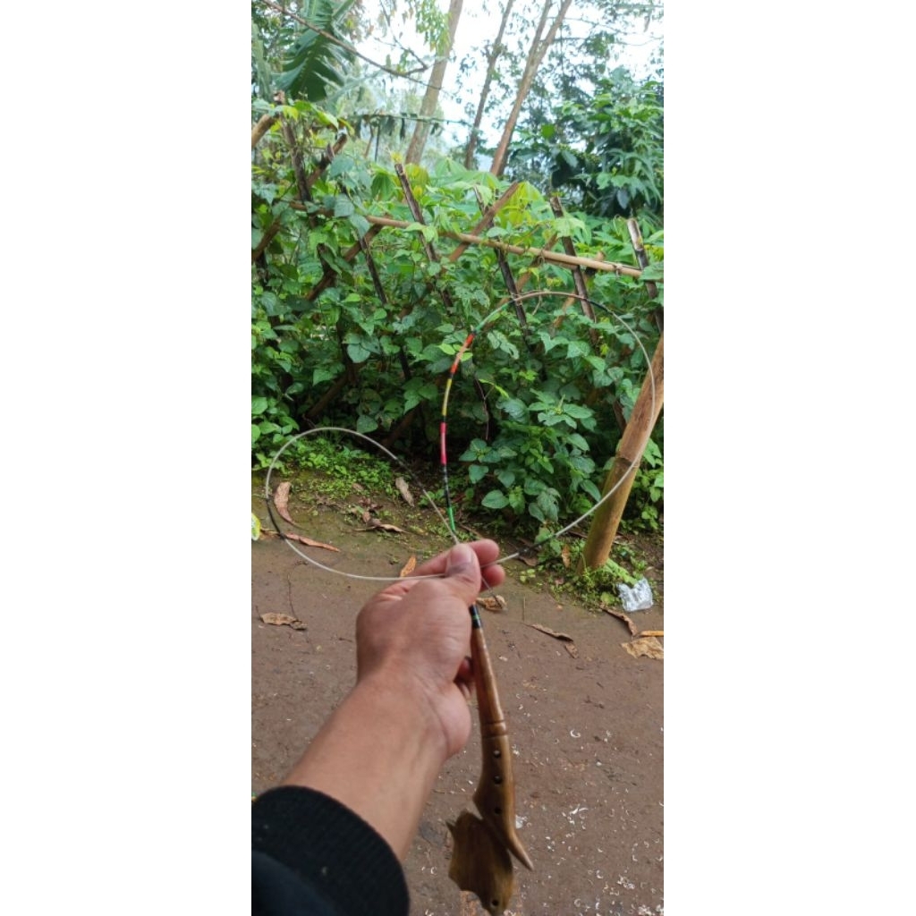 joran wader/nilem ukuran 120cm pahul bambu ukir bahan optik