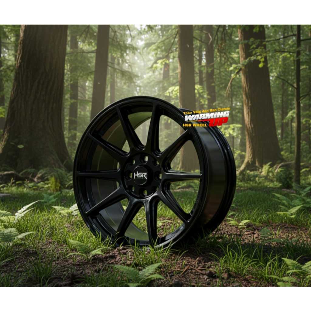 Pelek Mobil Swift HSR SHINJUKU RING 16 LEBAR 7/8 PCD 4X100/114,3 RADIANT BLACK