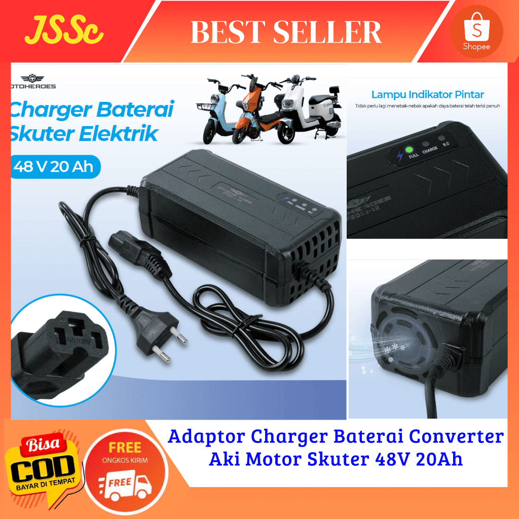 Charger Baterai Sepeda Listrik Banyak Merek / Charger Baterai Converter Aki Motor Sepeda Listrik Sku