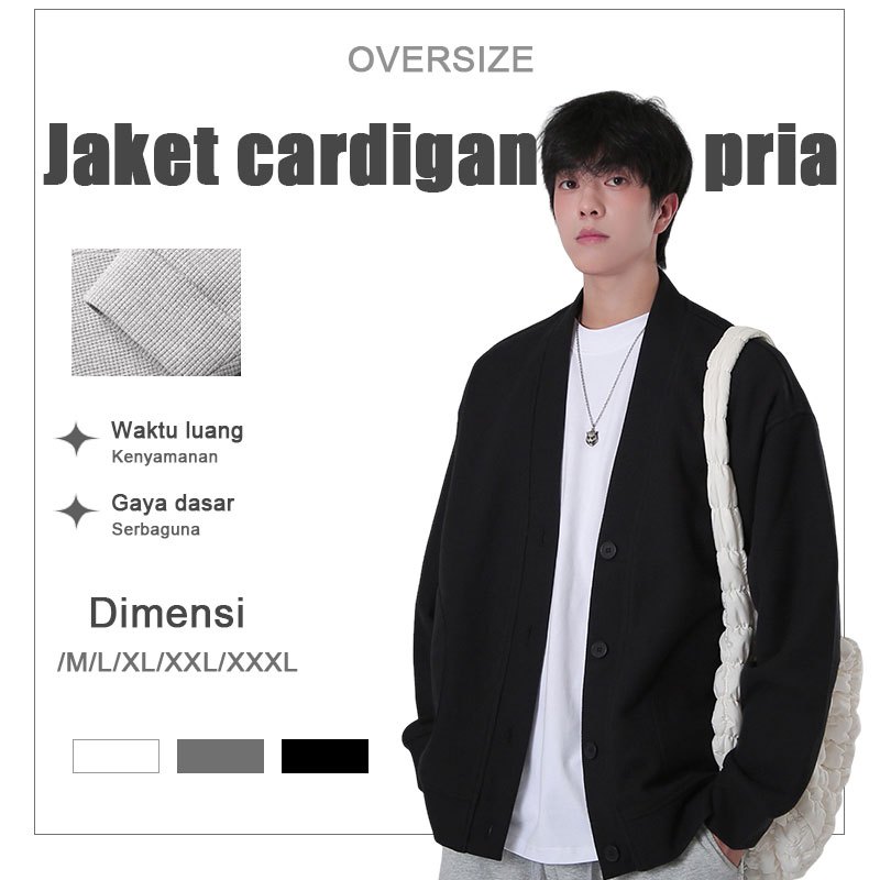 Pakaian Rajut Pria Musim Gugur Cardigan Pria yang Modis Jaket Cardigan Pria Pakaian Luar Pria Pakaia