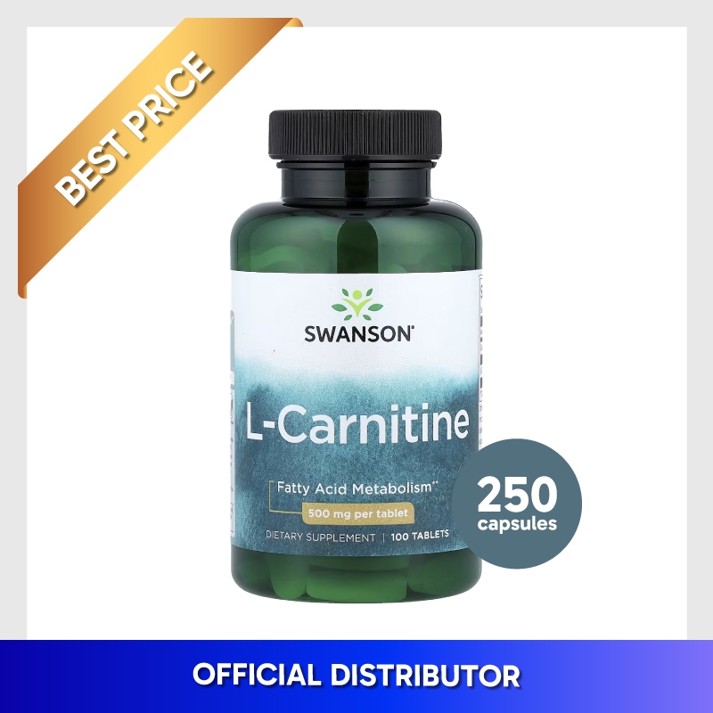 Suplemen L-Carnitine 500 mg 100 Tablet untuk Metabolisme Lemak dan Energi