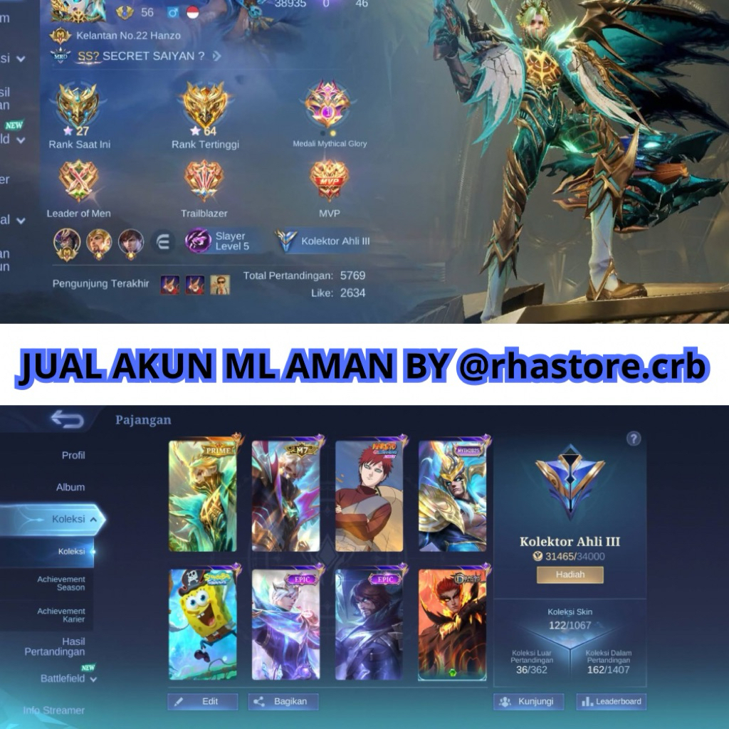 Pelayanan MLBB Sultan Full Skin Murah + Free Garansi | Shurastore