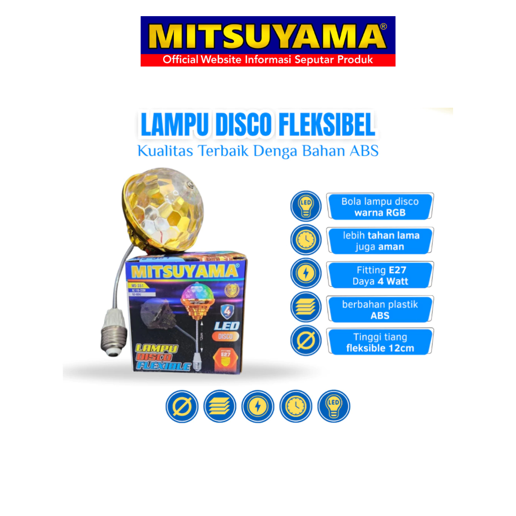 Lampu Disko Flexible Mitsuyama LED MS-351 RGB