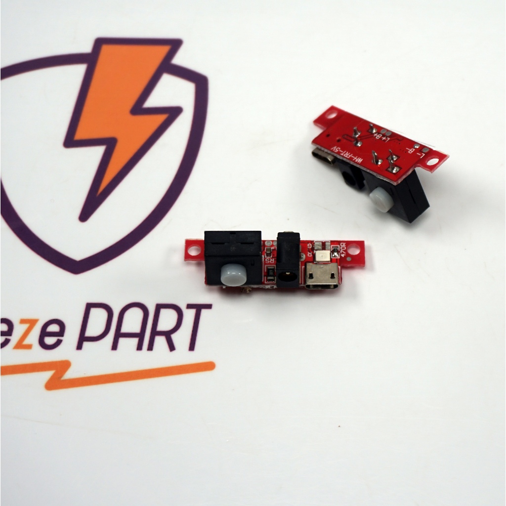 Modul PWM Senter Kepala Headlight Charger micro USB input Baterai 3.7V 18650