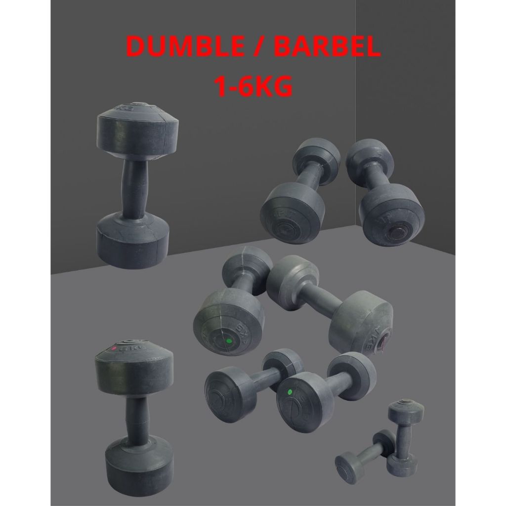 DUMBLE 1KG 2KG 3KG 4KG 5KG 6KG | DUMBLE PLASTIK | BARBEL FITNESS | DUMBLE GYM FITNESS