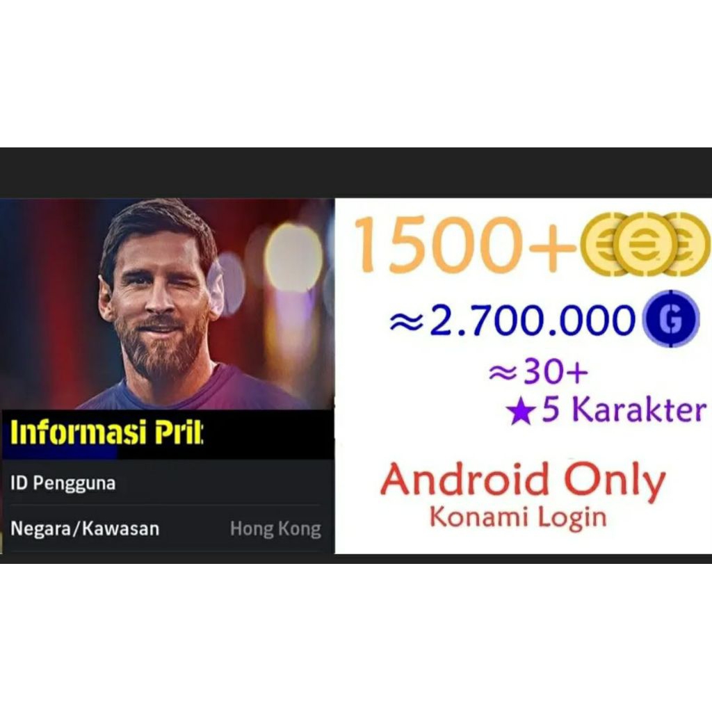 Akun Starter Coin eFootball 1