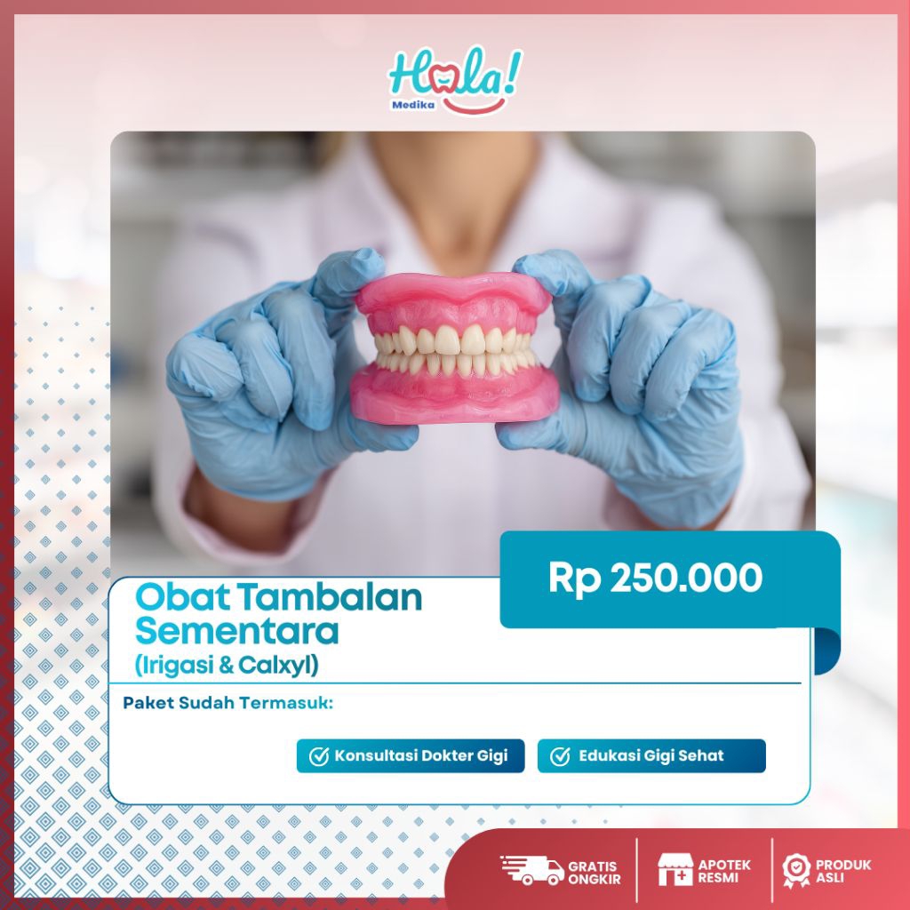 HOLA MEDIKA Obat Tambalan Sementara Gigi (Irigasi & Calxyl)