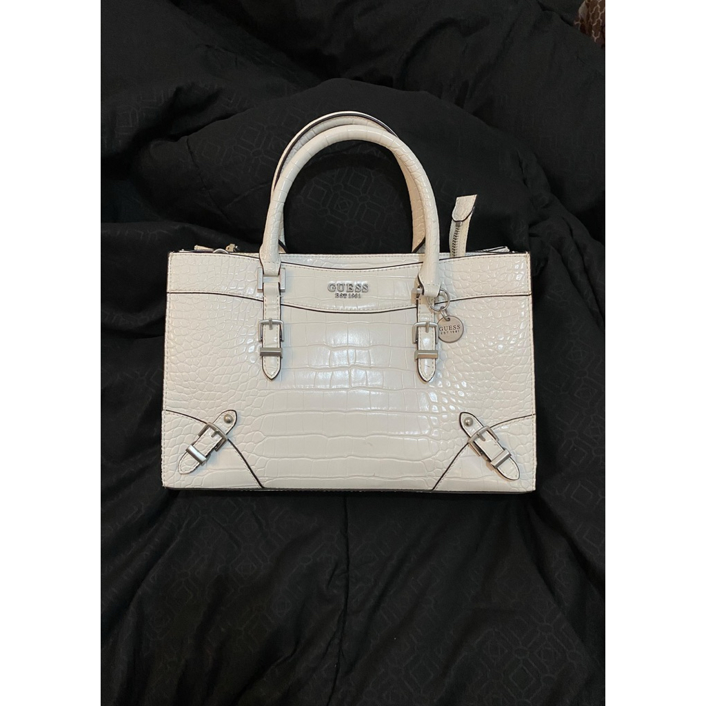 Tas Guess croco embossed hand bag preloved
