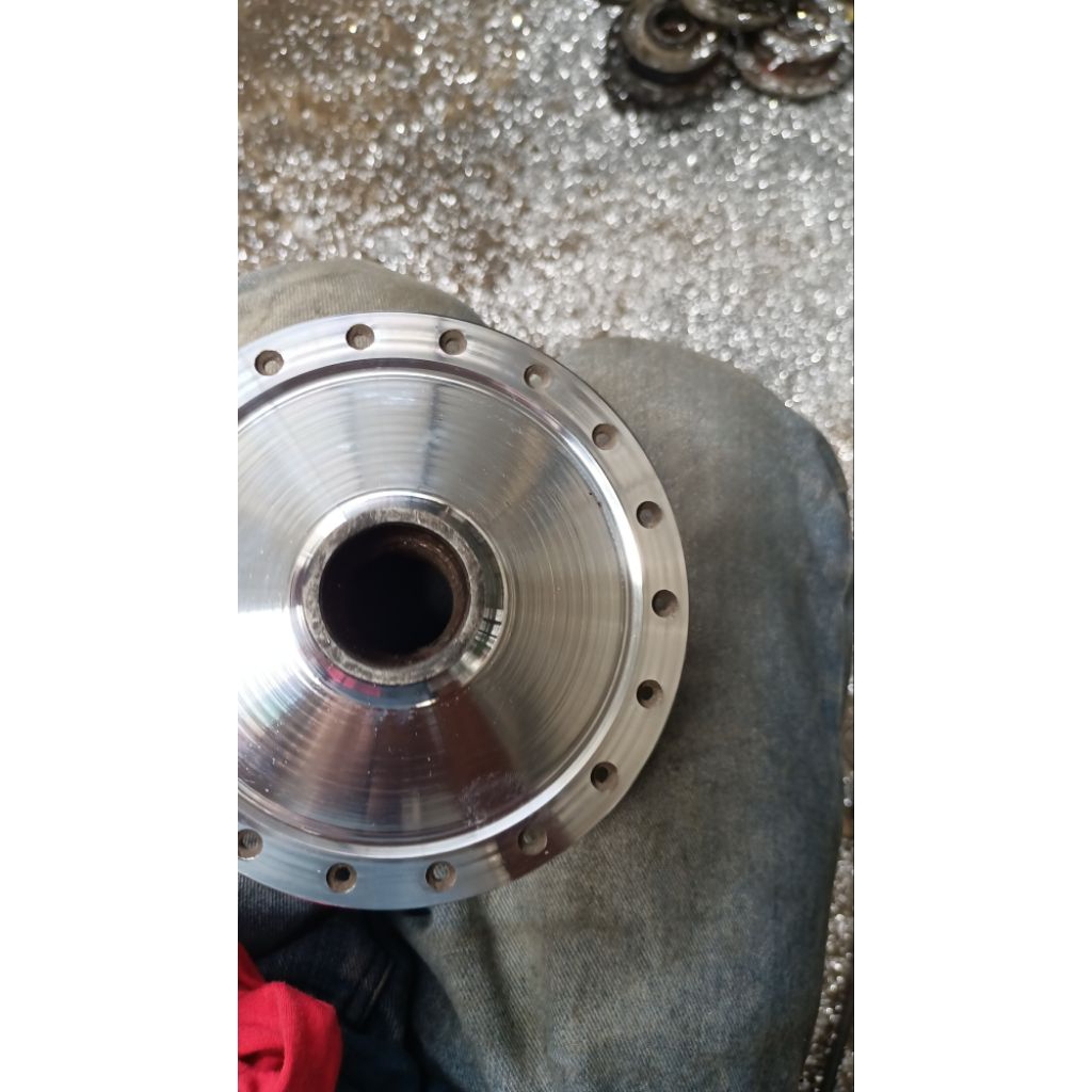 Tromol depan yamaha alfa sigma poswan v75/80 L2g L2s ori bubut kinclong