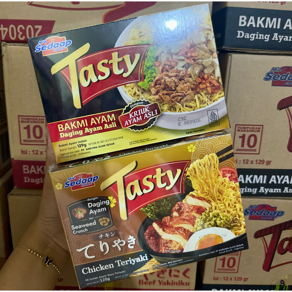 Sedap Mie Tasty box 129gr 1 karton isi 12