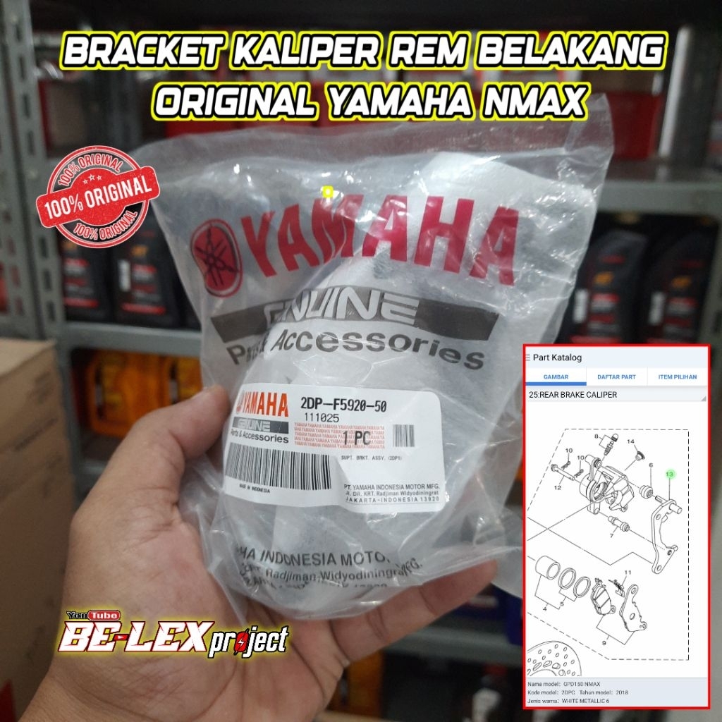 BRACKET KALIPER REM BELAKANG ORIGINAL YAMAHA NMAX