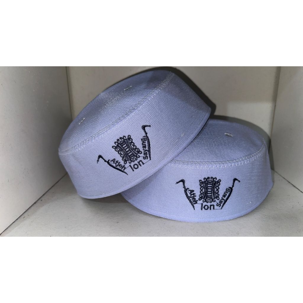 peci malaysia putih special logo ion aceh ori produk al hamid SKU 59