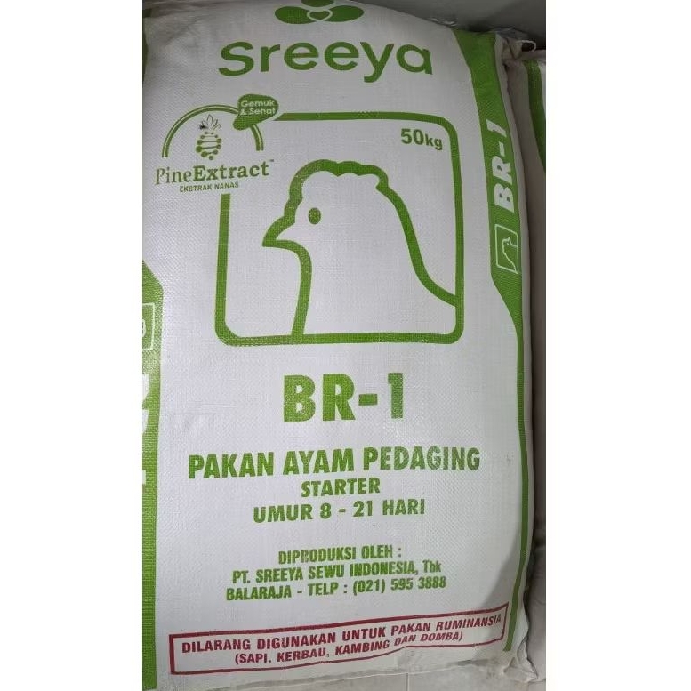 ECERAN PAKAN AYAM PEDAGING BR 1 SREEYA Protein 21%