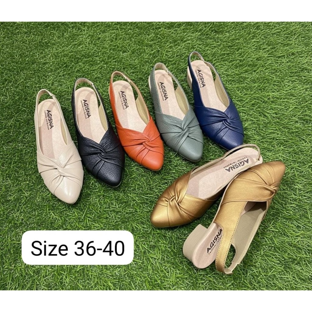 SANDAL SEPATU WANITA TUTONG AGISNA 7 KULIT SAPI ASLI