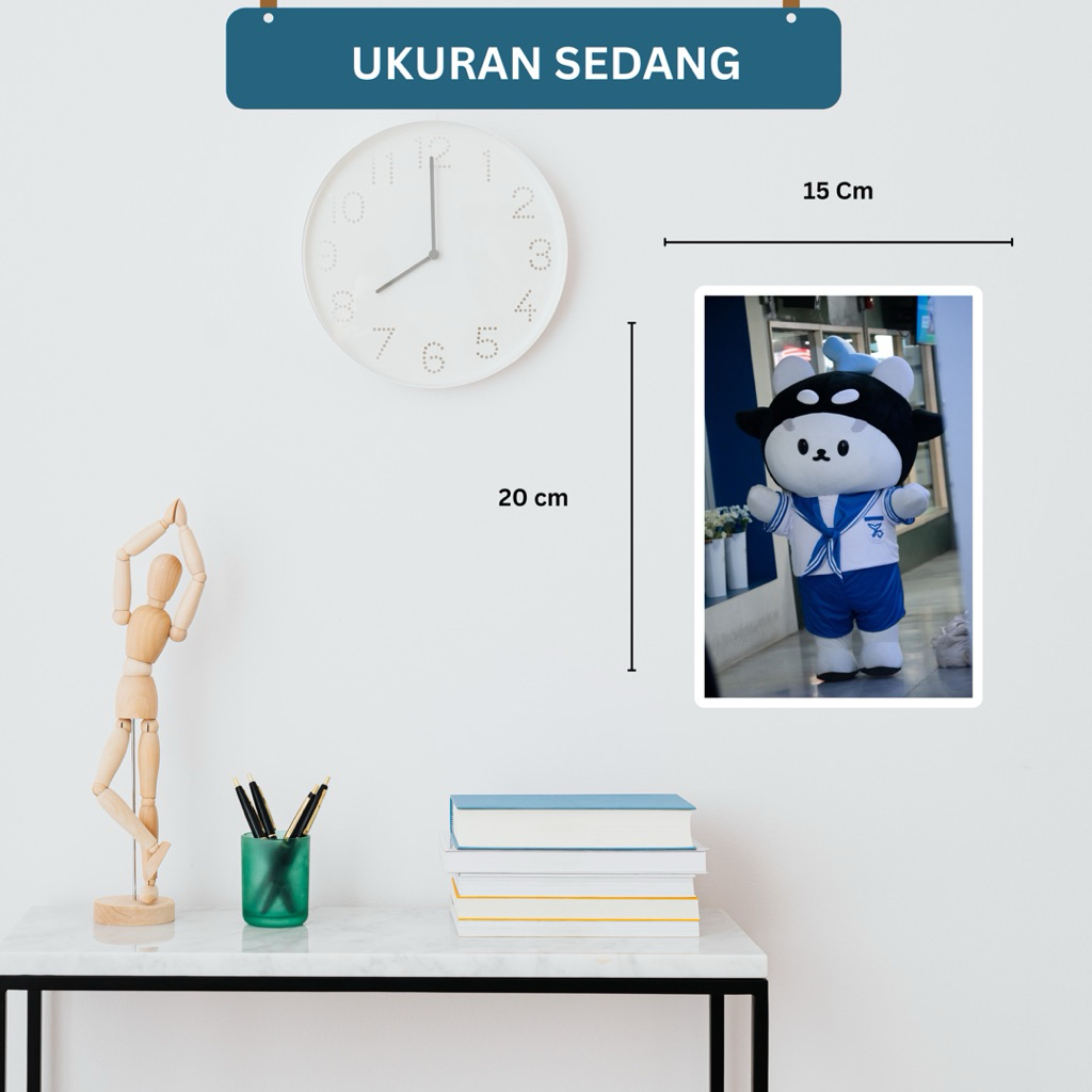 Poster Dinding Custom Langsung Cetak - Hiasan Dinding Kamar Aesthetic Custom foto mascot, artis, fot