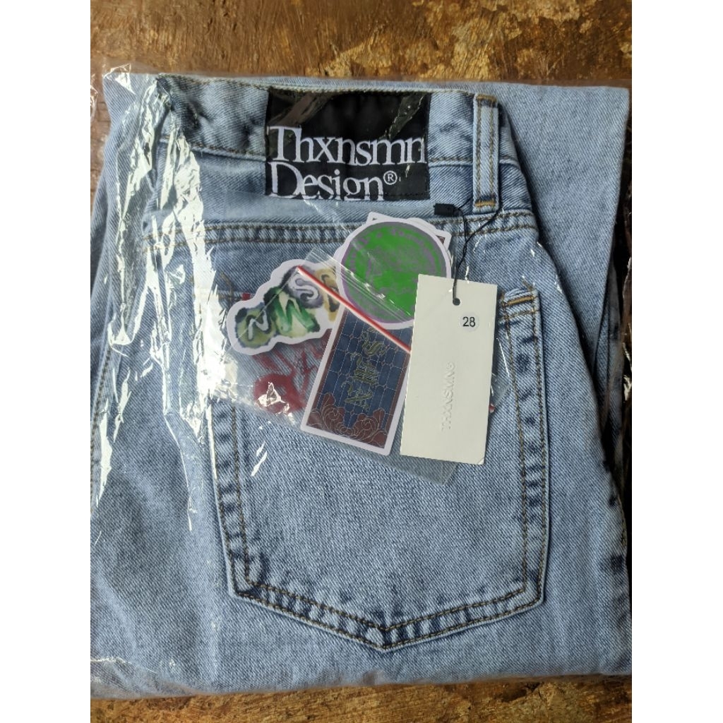 DENIM PANTS GINNA OG BASIC BLUE THANKSINSOMNIA size 28 BNWT