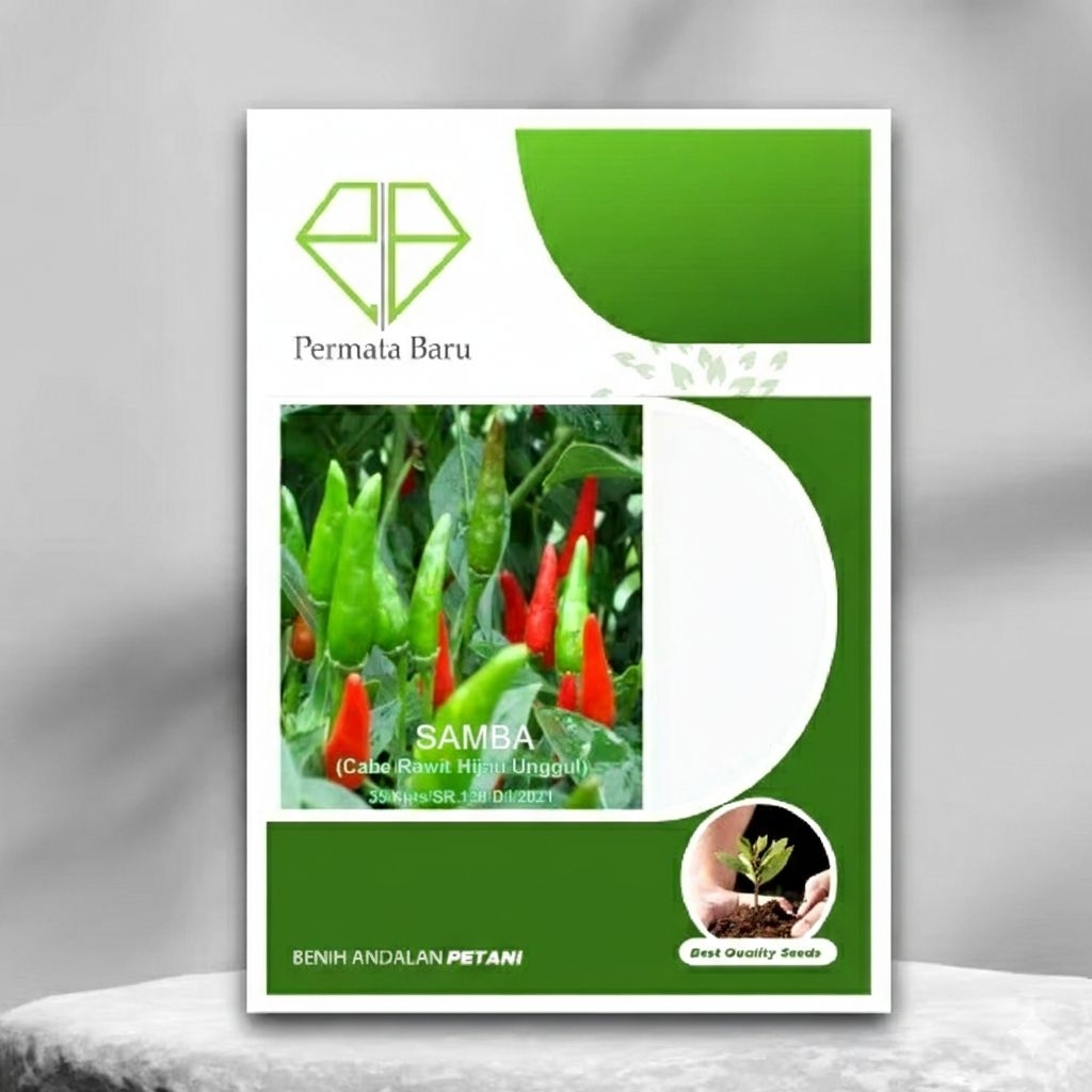 Benih Cabe Rawit Hijau SAMBA 10 Gram Biji Bibit Cap Permata Baru