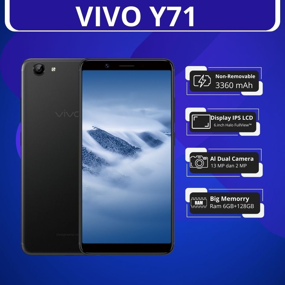 HANDPHONE VIVO Y71 RAM 6/128 GB [GARANSI 1 BULAN] / hp vivo