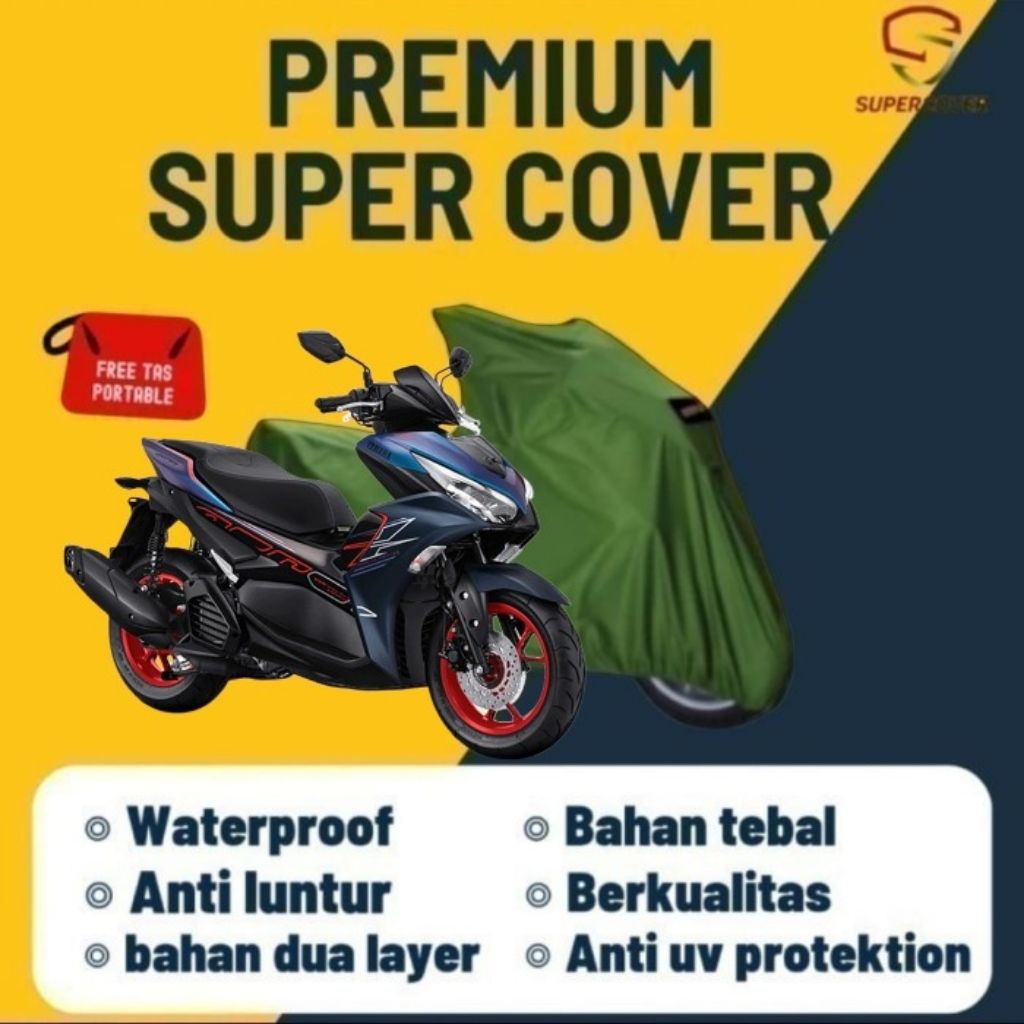 Super cover premium Cover motor Penutup Sarung motor Yamaha Aerox alpha cyber city super cover tebal