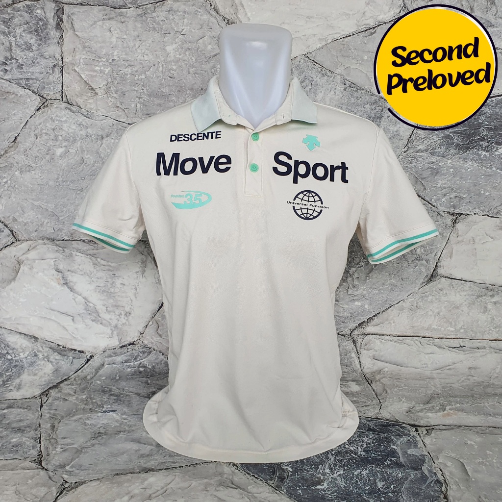 Baju Kaos Polo DESCENTE - Size S sd M / LD 51 cm - Original - Used