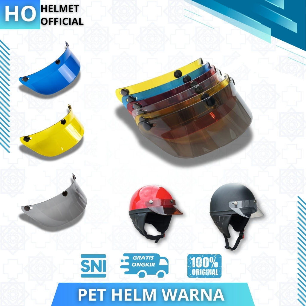 Pet Transparan Topi Helm Bogo Retro Bening Tebal Noris / Topi Helm Bogo