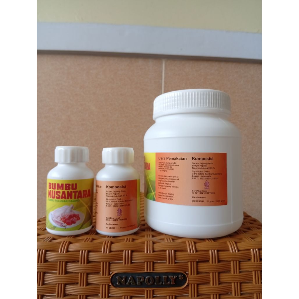 paya Pengempuk daging meat tenderizer botol 1 kg bubuk powder mengempukkan daging dengan cepat