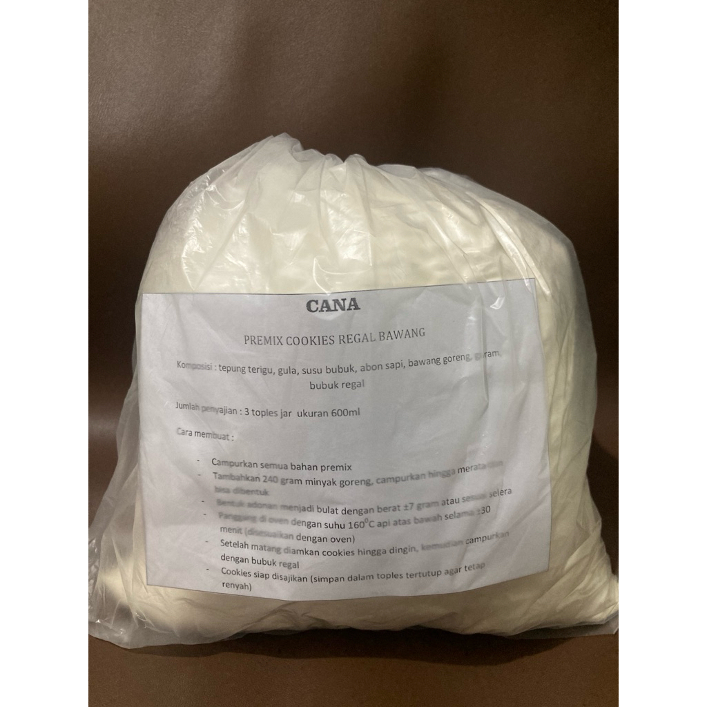 Premix Cookies Regal Bawang/Premix Kue Kering Instan/Premix Kue Kering Regal Bawang Instan