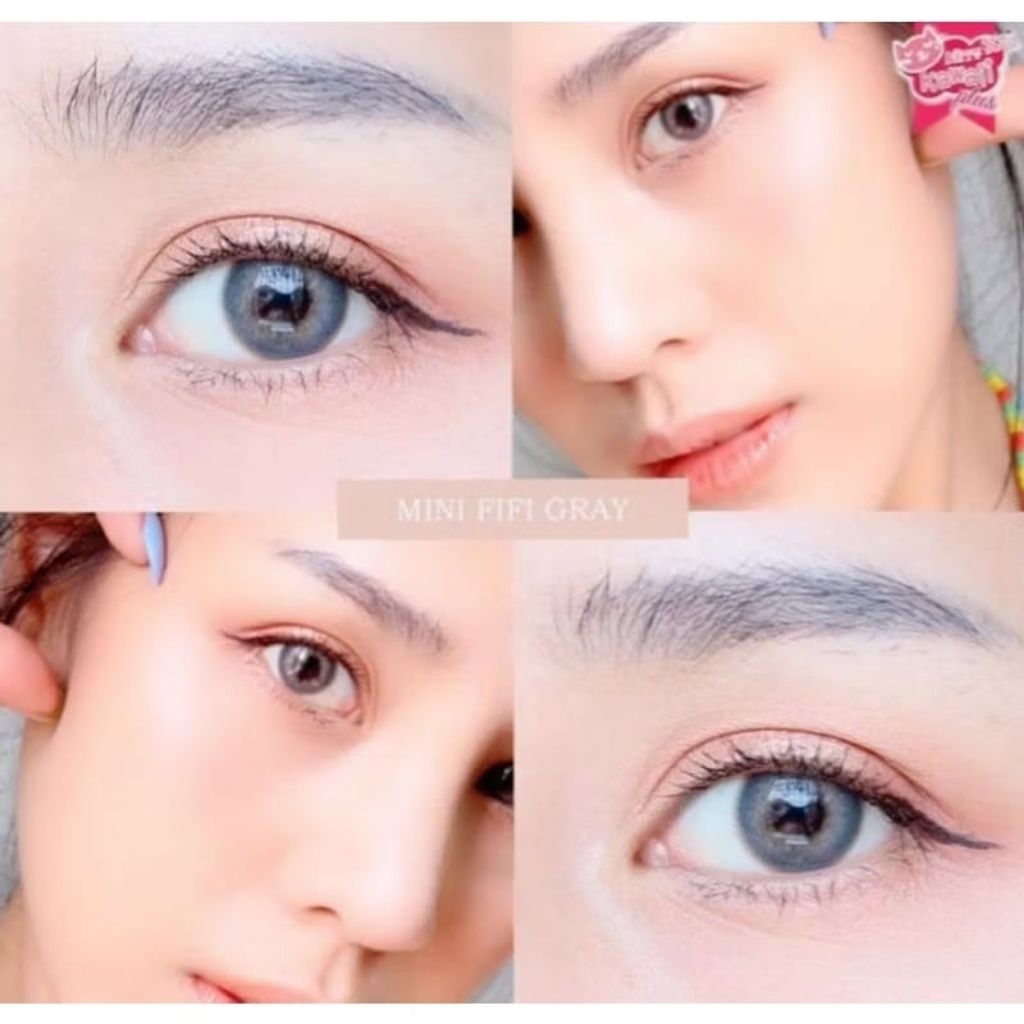 Softlens Mini Fifi By Kitty Kawaii Gray / Brown ( Normal & Minus )