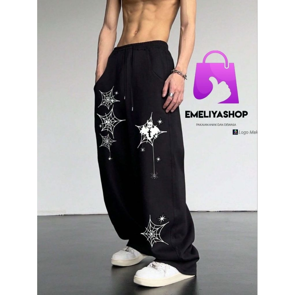 WIDE LEG SWEAT PANTS KULOT PRIA