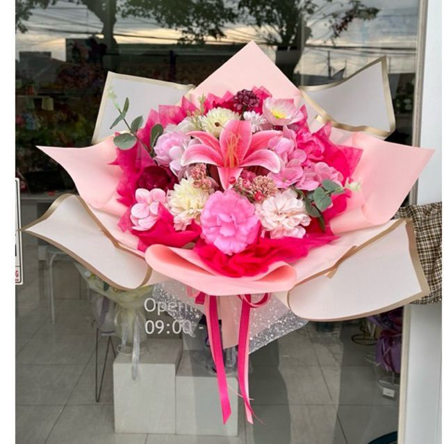 Buket Bunga Artificial Bulat Ukuran Besar – Custom Warna | Buket Bunga Palsu untuk Hadiah & Pelengka