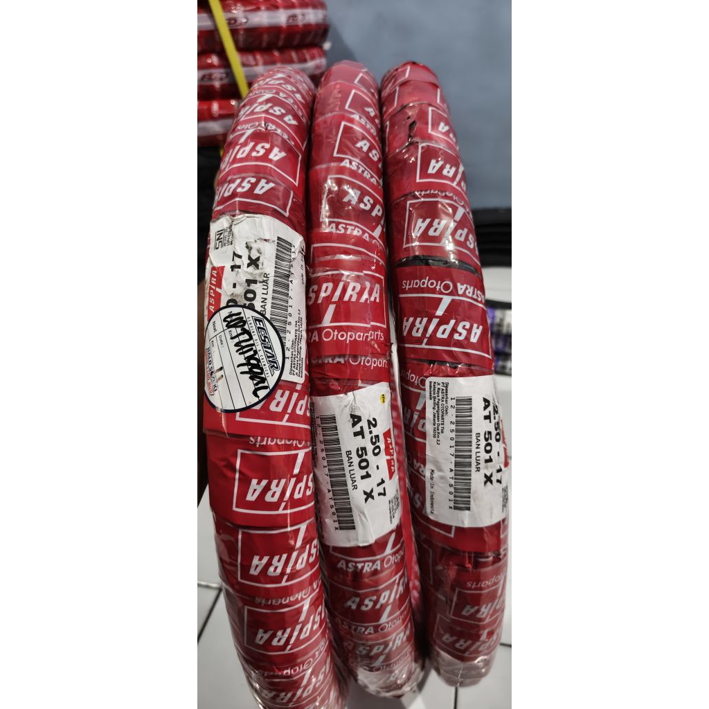 Ban Motor Ban Aspira AT 501 Tubetype 250-17. Untuk Ban Depan Standard Honda Supra, Supra Fit, BCB