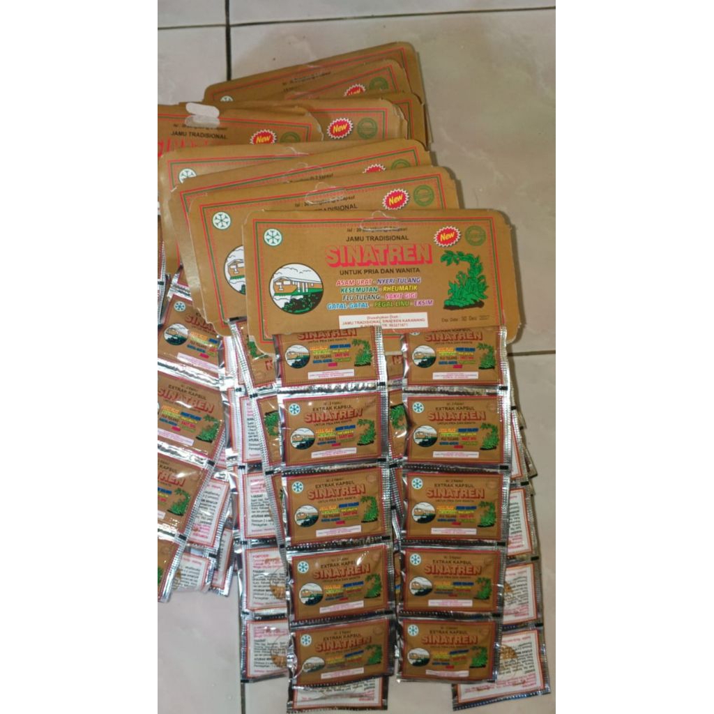 Kapsul herbal SINATREN kemasan hanger isi 20 sachet ORIGINAL