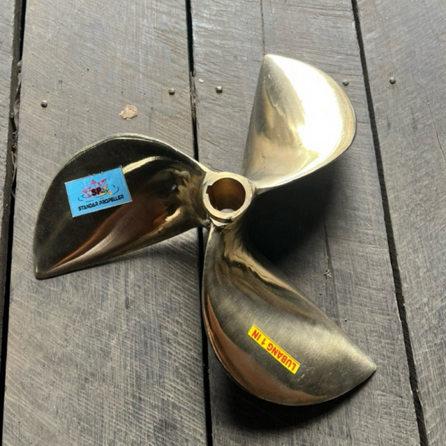 kipas kapal kuningan jiandong 300 standar propeller mengkilap
