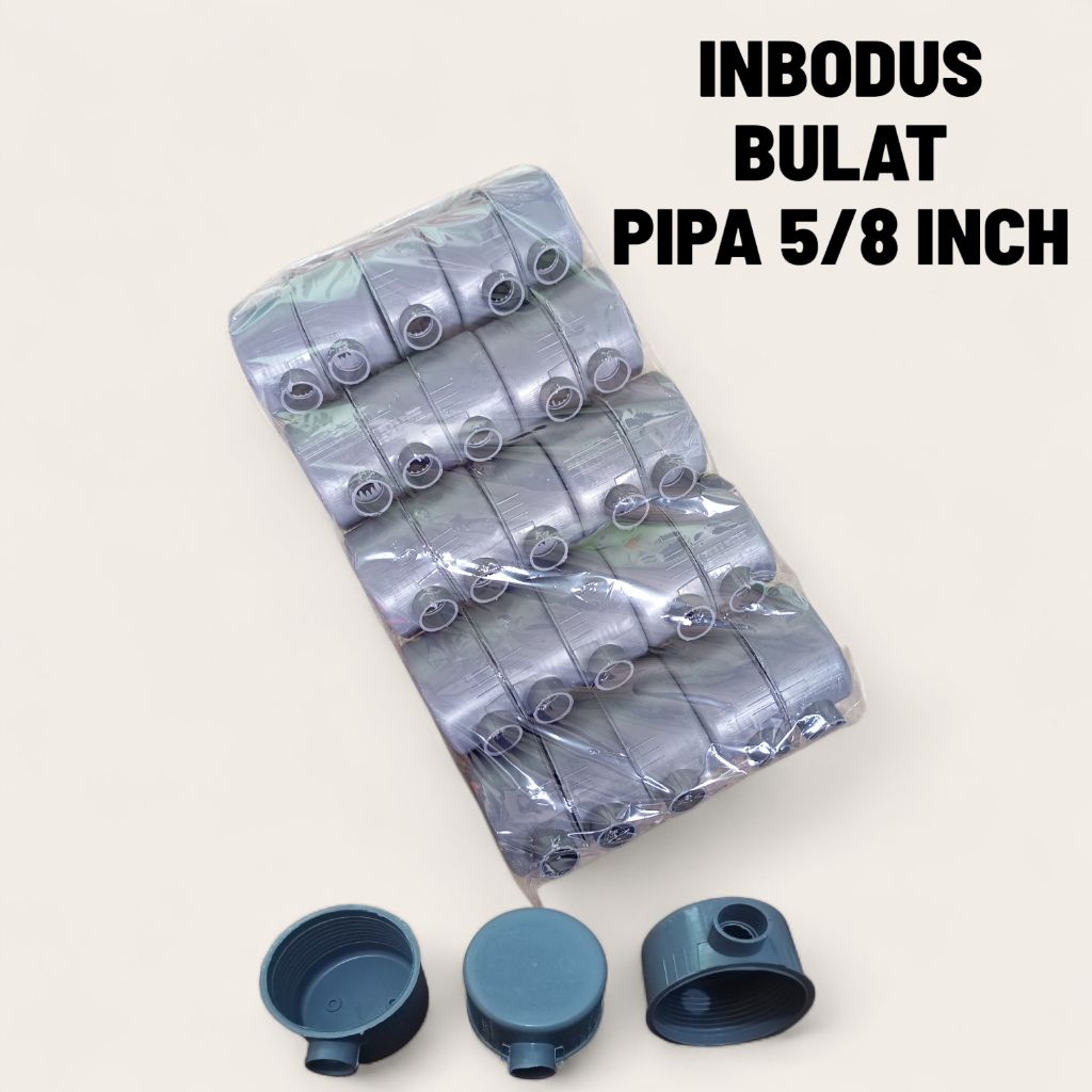 INBOWDUS EMBODUS BULAT TEBAL LENTUR MURAH ABU UNTUK PIPA 5/8" PER PACK (25PCS)